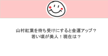 山村紅葉を待ち受けにすると金運アップ？若い頃が美人！現在は？